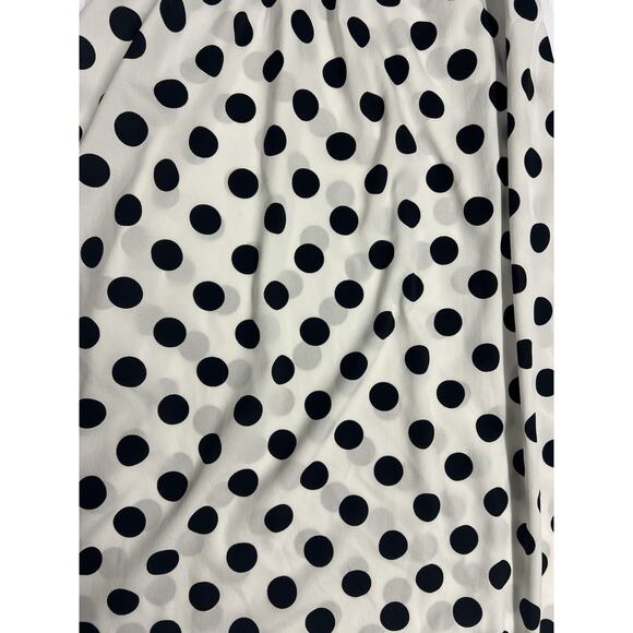 Blush Dress Small Elegant White Puff Sleeve Milk Maid Croquet Black Polka Dot - Picture 8 of 9